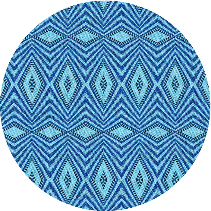 Square Patterned Blue Rug, pat1046lblu