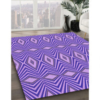 Patterned Violet Purple Rug, pat1046pur