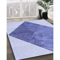 Patterned Periwinkle Purple Rug, pat1047blu