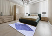 Patterned Periwinkle Purple Rug in a Bedroom, pat1047blu