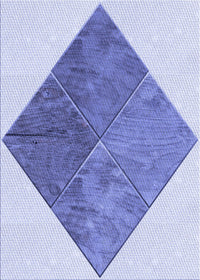 Machine Washable Transitional Periwinkle Purple Rug, wshpat1047blu