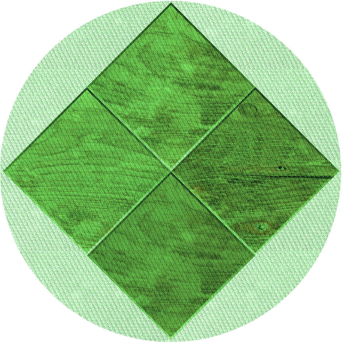 Square Patterned Light Green Rug, pat1047grn