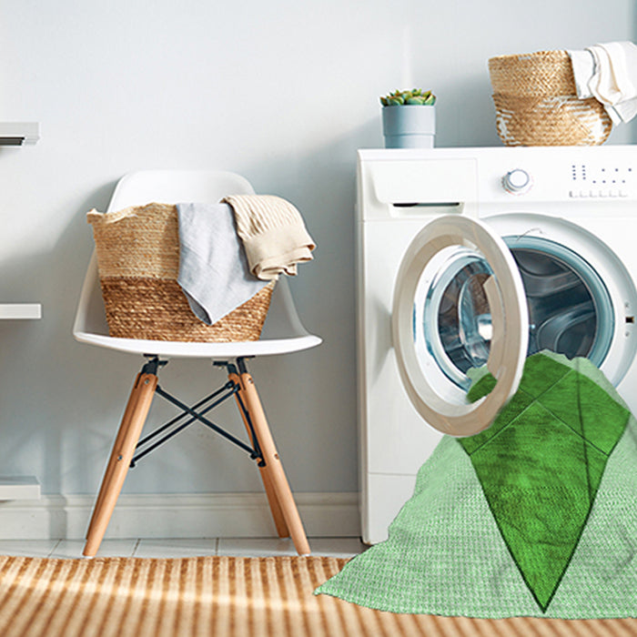 Machine Washable Transitional Light Green Rug in a Washing Machine, wshpat1047grn
