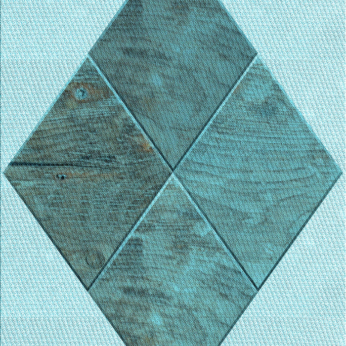 Patterned Deep-Sea Green Rug, pat1047lblu