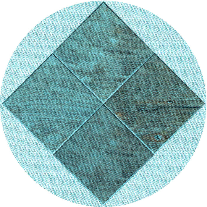 Square Machine Washable Transitional Deep-Sea Green Rug in a Living Room, wshpat1047lblu