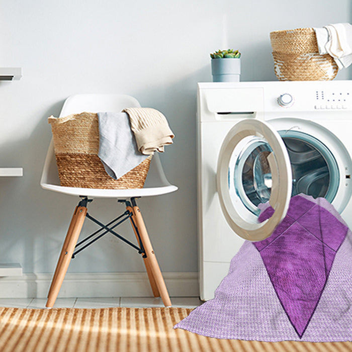 Machine Washable Transitional Blossom Pink Rug in a Washing Machine, wshpat1047pur