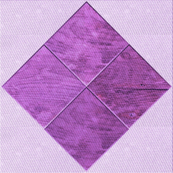 Round Machine Washable Transitional Blossom Pink Rug, wshpat1047pur