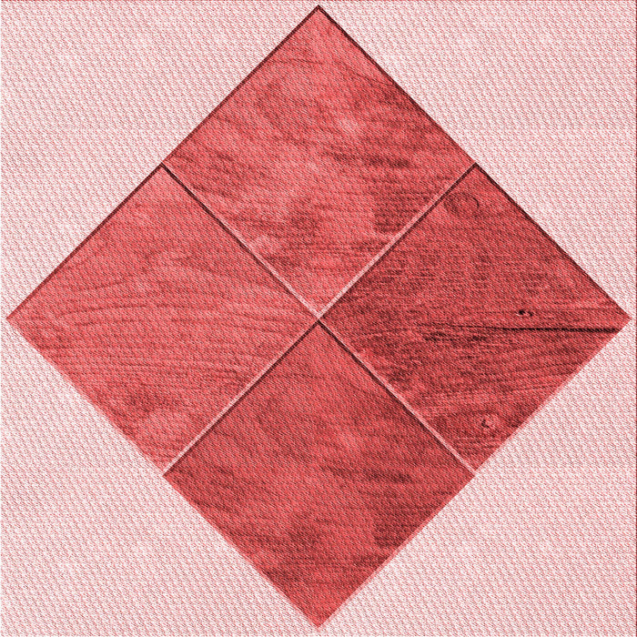 Round Patterned Deep Rose Pink Rug, pat1047rd