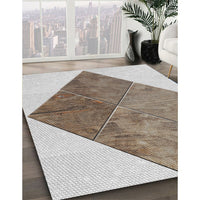 Patterned Brown Novelty Rug, pat1047