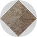 Sideview of Patterned Brown Novelty Rug, pat1047