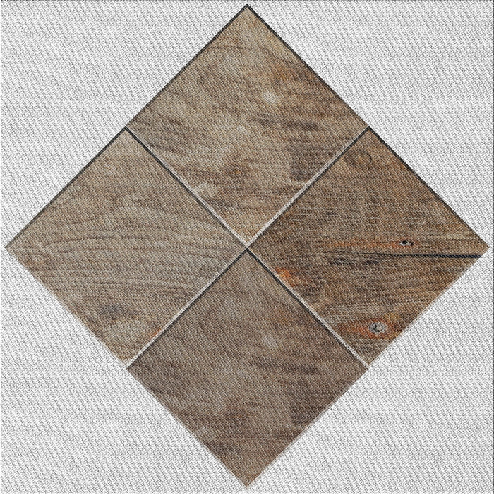 Square Patterned Brown Novelty Rug, pat1047