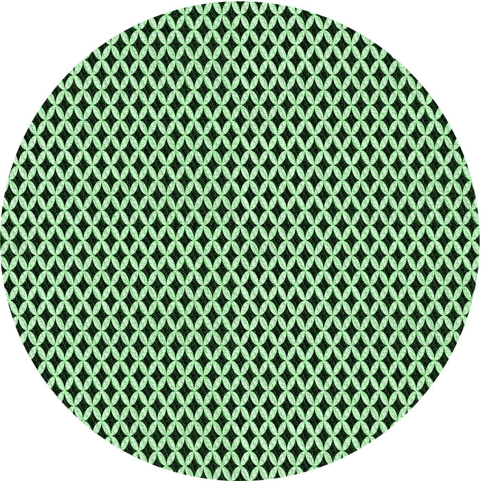 Square Patterned Dark Forest Green Rug, pat1048grn