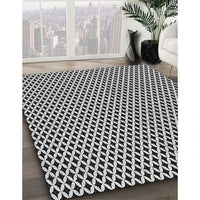 Patterned Black Rug, pat1048gry