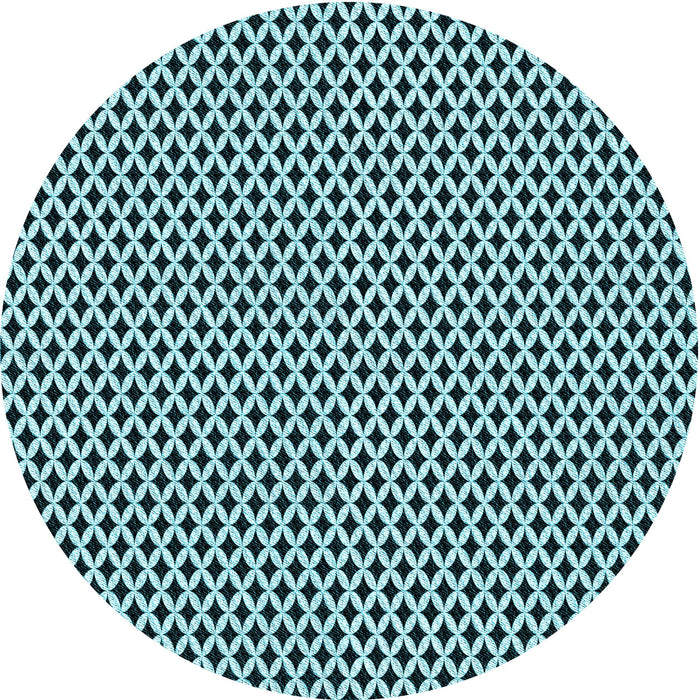 Square Patterned Deep-Sea Blue Rug, pat1048lblu