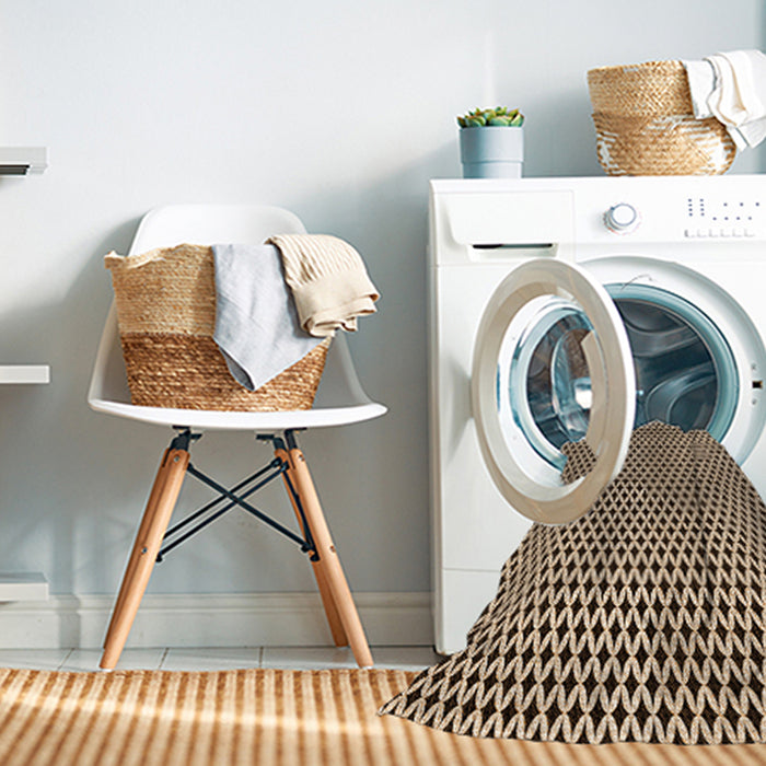 Machine Washable Transitional Bakers Brown Rug in a Washing Machine, wshpat1048org