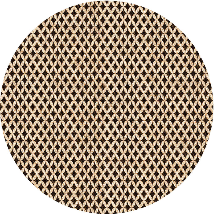 Square Patterned Bakers Brown Rug, pat1048org