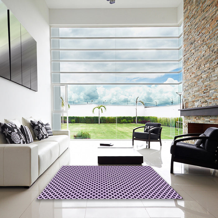 Machine Washable Transitional Blossom Pink Rug in a Kitchen, wshpat1048pur