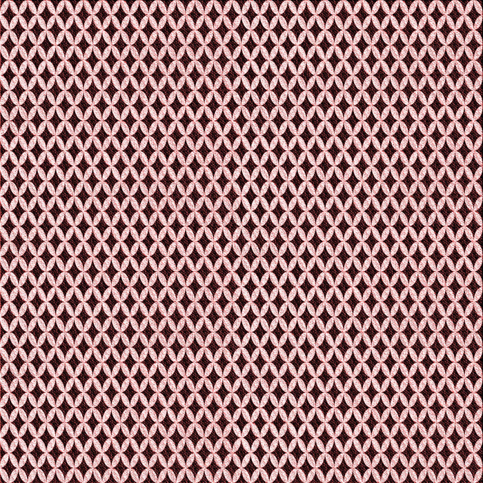 Round Patterned Deep Rose Pink Rug, pat1048rd