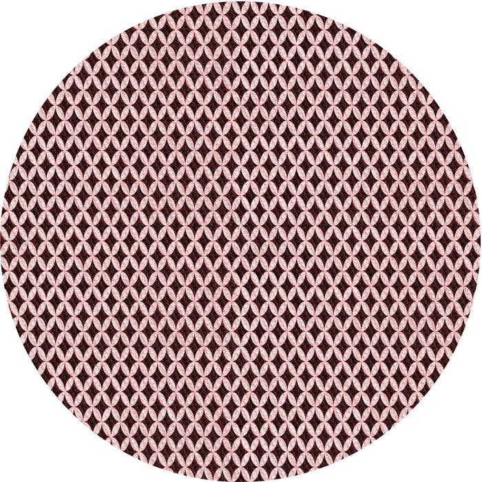 Square Patterned Deep Rose Pink Rug, pat1048rd