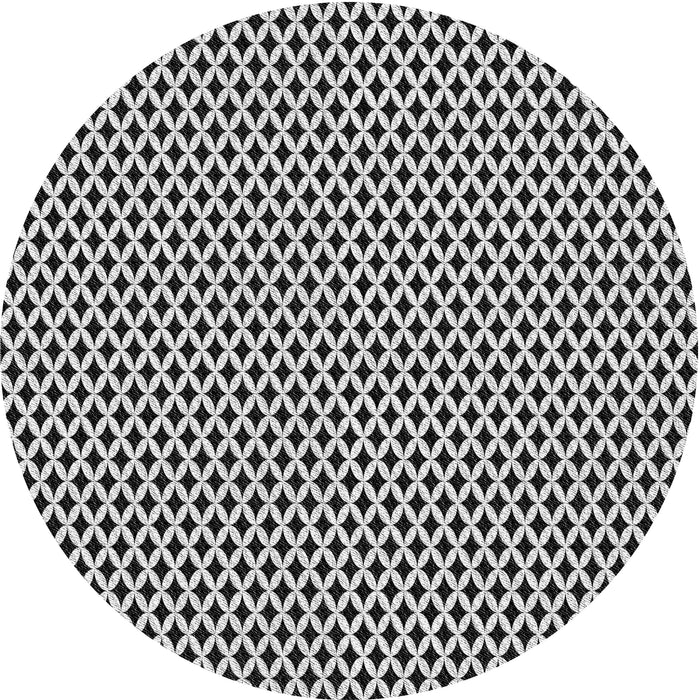 Square Machine Washable Transitional Charcoal Black Rug, wshpat1048