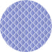 Square Patterned Light Slate Blue Rug, pat1049blu