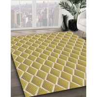 Patterned Dark Golden Brown Rug, pat1049brn