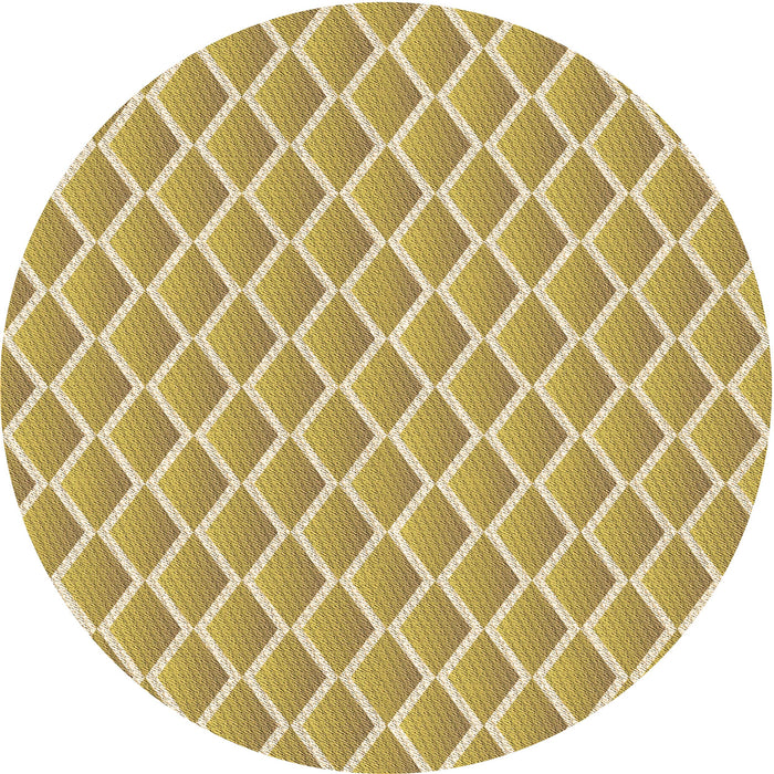 Square Patterned Dark Golden Brown Rug, pat1049brn