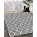 Machine Washable Transitional Silver Gray Rug in a Family Room, wshpat1049gry