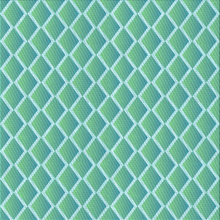 Round Machine Washable Transitional Turquoise Green Rug, wshpat1049lblu