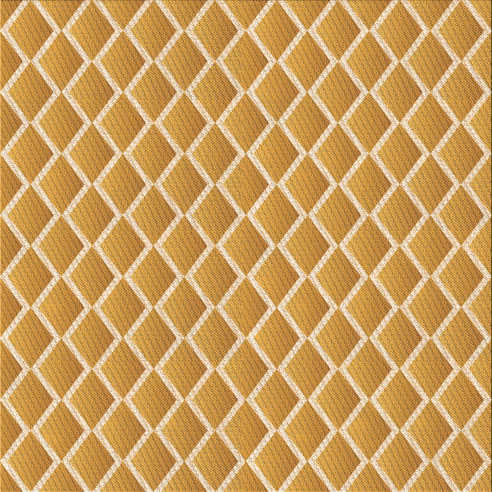 Round Machine Washable Transitional Yellow Orange Rug, wshpat1049org