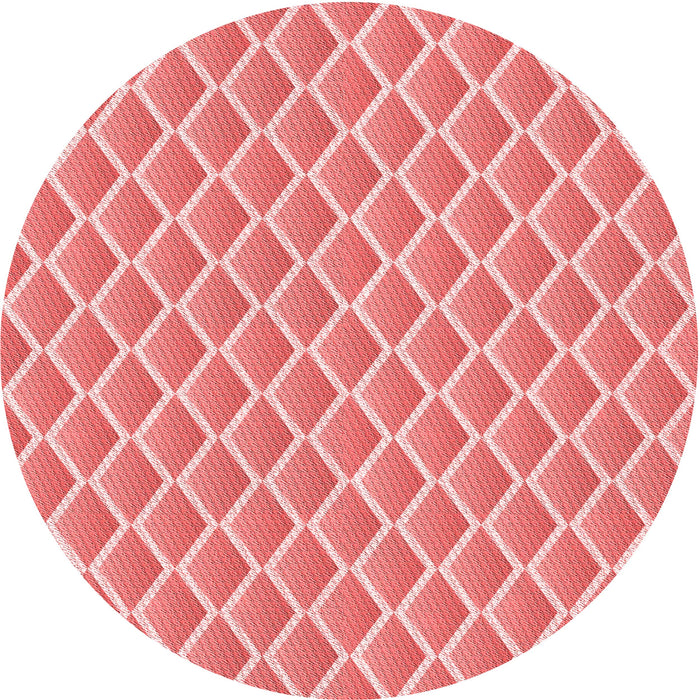 Square Patterned Pastel Pink Rug, pat1049rd