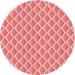 Square Patterned Pastel Pink Rug, pat1049rd