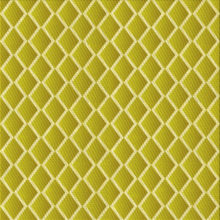 Round Machine Washable Transitional Bold Yellow Rug, wshpat1049yw