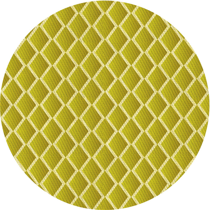 Square Patterned Bold Yellow Rug, pat1049yw