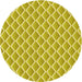 Square Patterned Bold Yellow Rug, pat1049yw