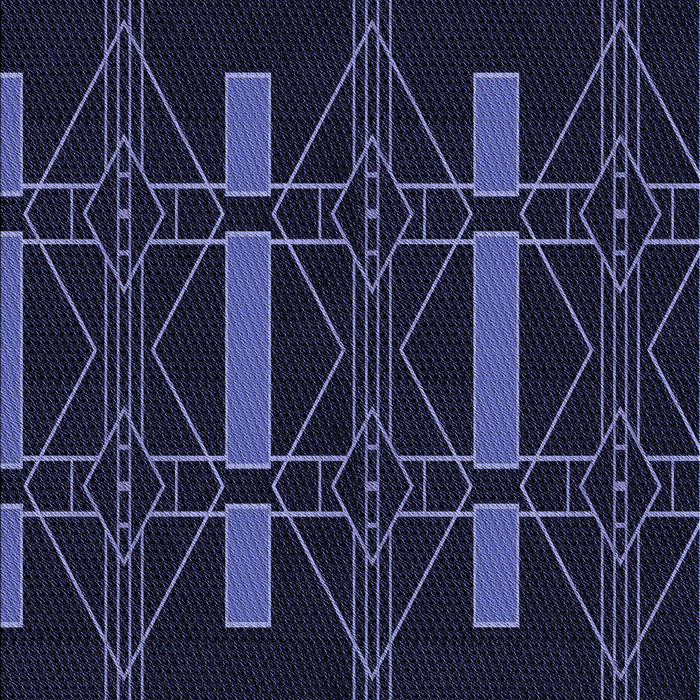 Patterned Black Rug, pat105blu