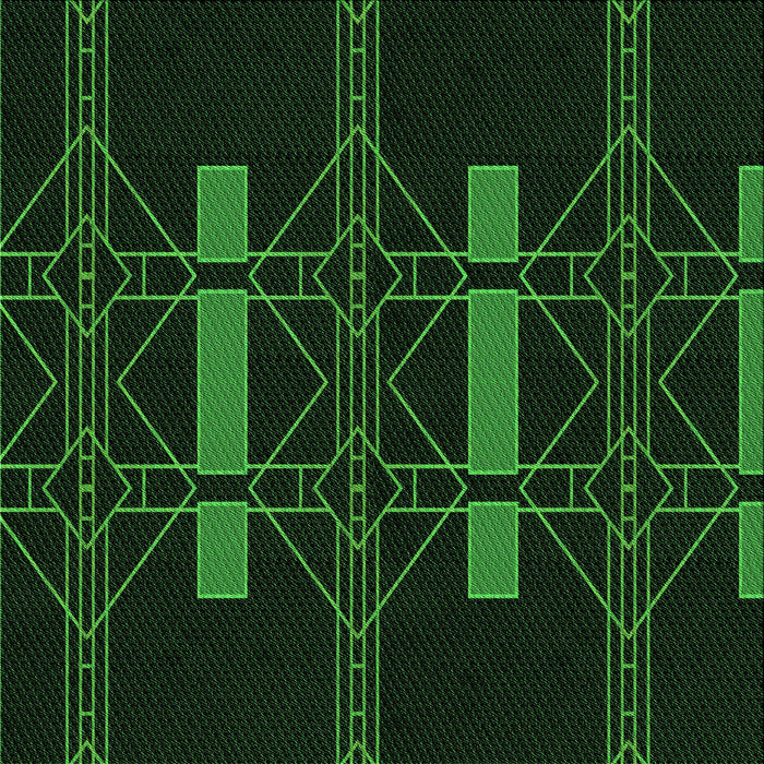 Round Machine Washable Transitional Green Rug, wshpat105grn