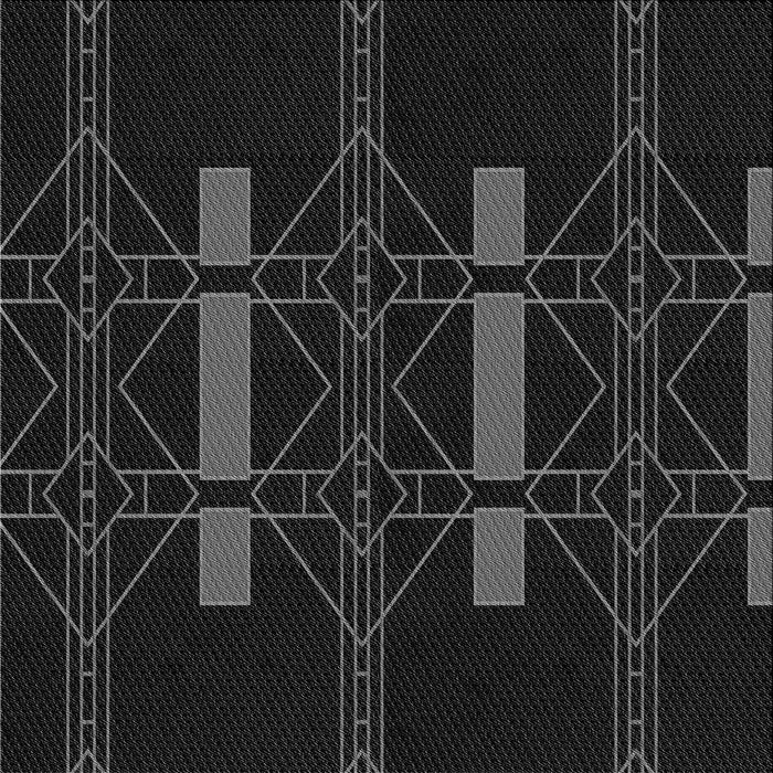 Round Machine Washable Transitional Black Rug, wshpat105gry