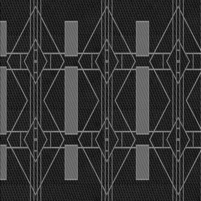 Patterned Black Rug, pat105gry