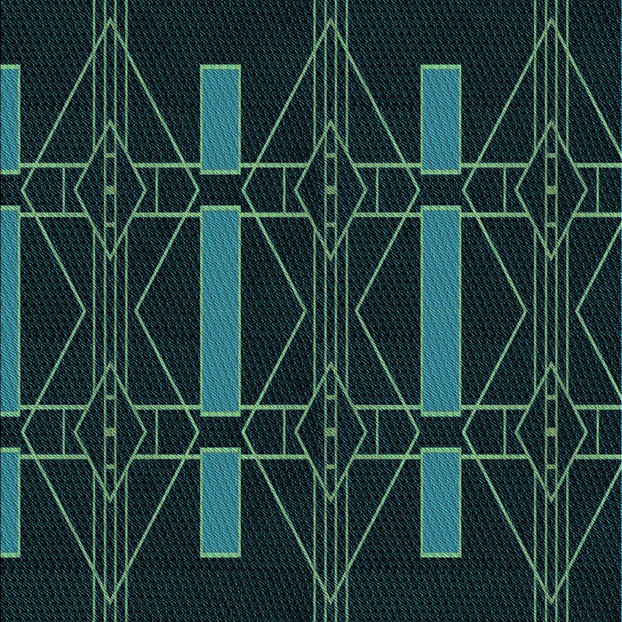 Patterned Black Rug, pat105lblu