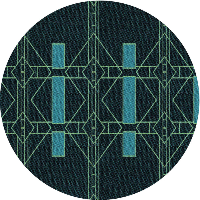 Square Machine Washable Transitional Black Rug in a Living Room, wshpat105lblu