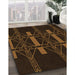 Machine Washable Transitional Saddle Brown Rug in a Family Room, wshpat105org