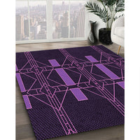 Patterned Deep Purple Rug, pat105pur