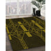 Machine Washable Transitional Black Rug in a Family Room, wshpat105yw