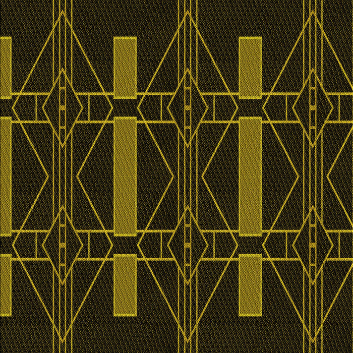 Patterned Black Rug, pat105yw