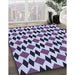Patterned Purple Haze Purple Rug in Family Room, pat1050blu