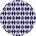 Square Patterned Purple Haze Purple Rug, pat1050blu