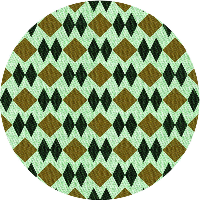 Square Patterned Light Green Rug, pat1050grn