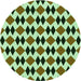 Square Patterned Light Green Rug, pat1050grn