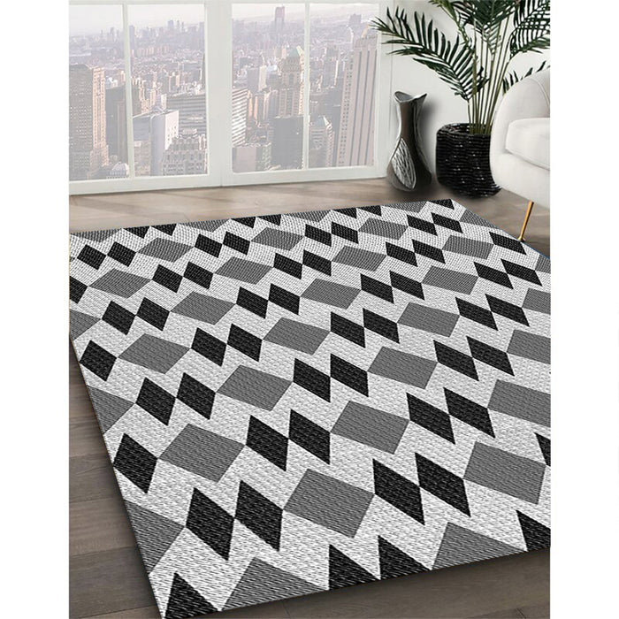 Patterned Light Gray Rug in Family Room, pat1050gry